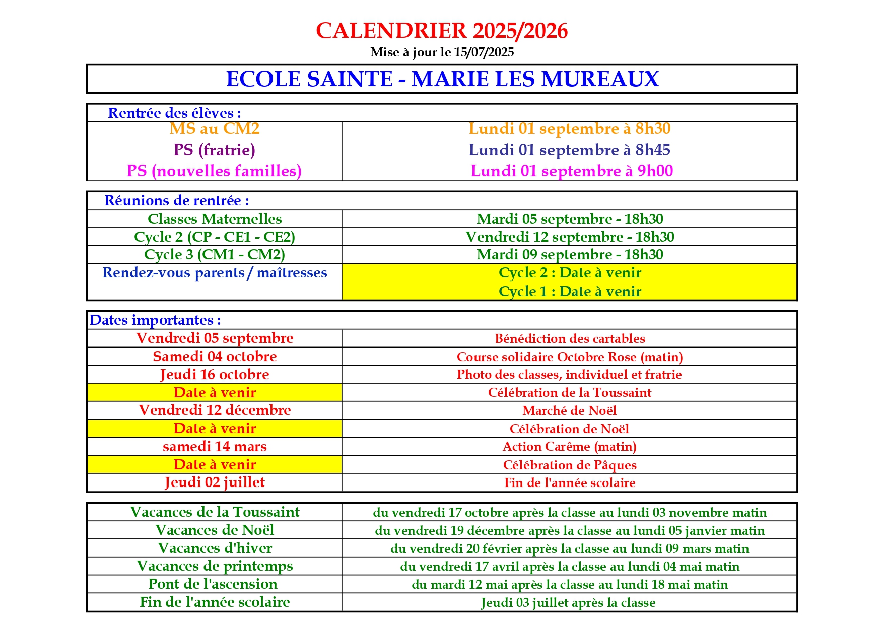 calendrier 25 26